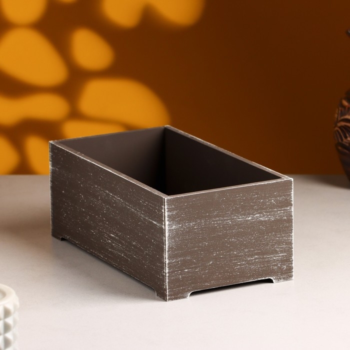 Кашпо деревянное Кашпо деревянное "Прованс" 23х12,5х9 см Коричневый