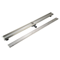 Трап ZEIN, c флaнцeм свободного вращения 360°, 7х120 см, d=40/50 мм, нерж. сталь, сатин Трап ZEIN, c флaнцeм свободного вращения 360°, 7х120 см, d=40/50 мм, нерж. сталь, сатин