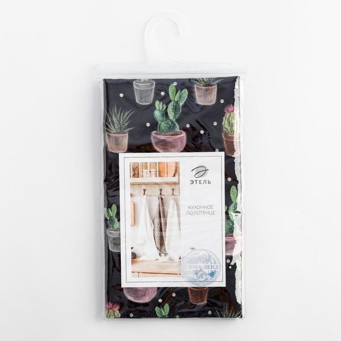 Полотенце Этель Succulents 40х73см, 100% хлопок, саржа 190 г/м2 Полотенце Этель Succulents 40х73см, 100% хлопок, саржа 190 г/м2