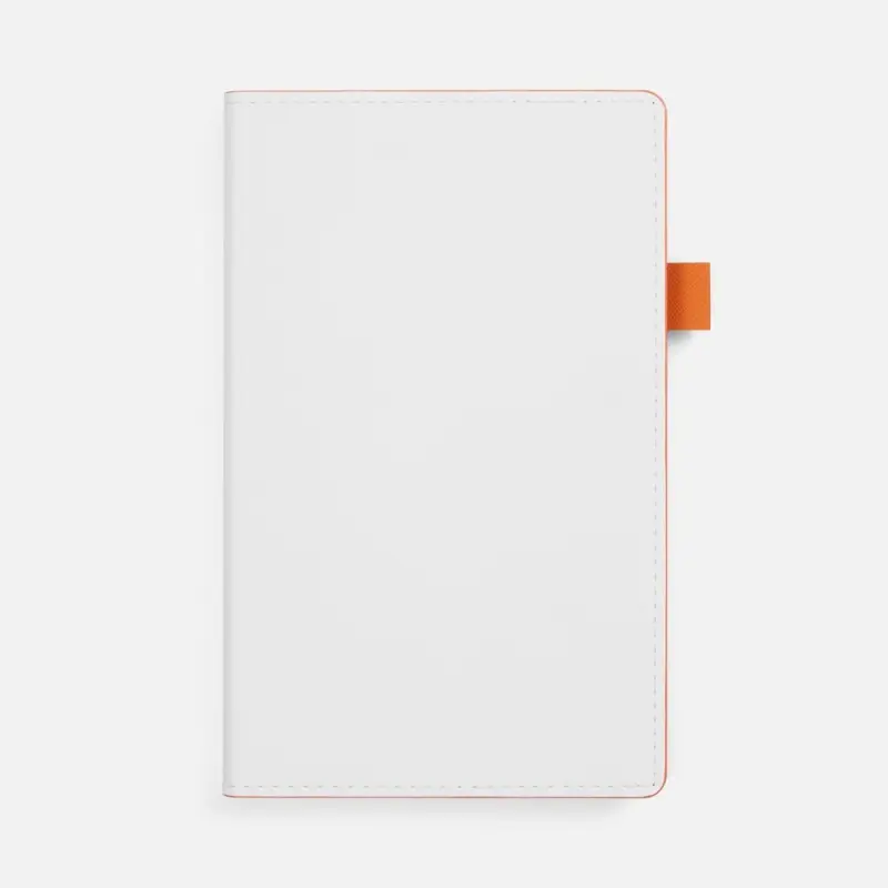 Ежедневник White Shall, недатированный, бело-оранжевый