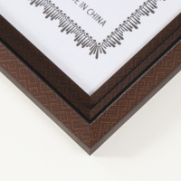 Фоторамка пластик формат А4 "Лестница с ромбами" шоколад 2х24х32,7 см