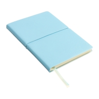 Ежедневник недатированный A5 136 листов deVENTE. Jane, мягкая обложка пвх, резинка, перфорация, ляссе, блок 70, голубой