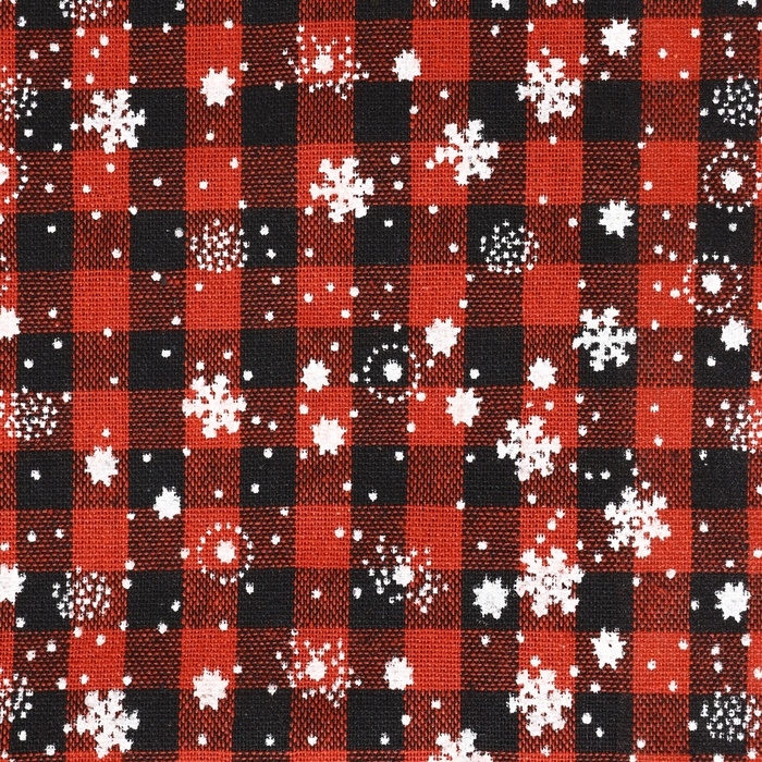 Новый год! Лоскут &laquo;Клетка со снежинками&raquo;, 48 &times; 48 см