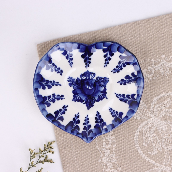 Чайная пара гжель «Кофейная», бело-синий,керамика, Чайная пара гжель «Кофейная», бело-синий,керамика,