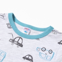 Футболка детская, цвет серый/машинки, рост 80 Футболка детская, цвет серый/машинки, рост 80