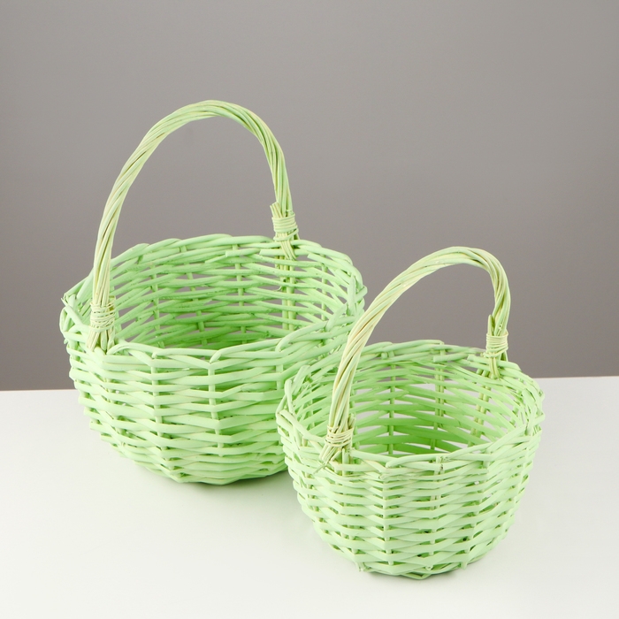 Набор корзин, 2 шт, 24&times;13&times;26 см, 19&times;11&times;22 см, ива