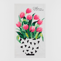 Набор кухонных полотенец Доляна &laquo;Цвети&raquo; 35х60см-4шт, 100% хл