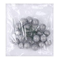 Фигурка для поделок и декора на проволоке &laquo;Шар&raquo;, набор 20 шт., размер 1 шт. &mdash; 2 &times; 7 см, цвет серебро