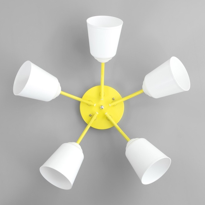 Люстра Люстра "Онлайн" (цил.) 5х15Вт Е27 МОДЕЛЬ:BR 00281 желтый 52х52х15см