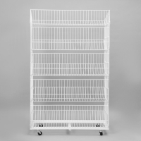 Накопитель разборный на колесах, 5 корзин, 90×43×147 см, цвет белый Накопитель разборный на колесах, 5 корзин, 90×43×147 см, цвет белый