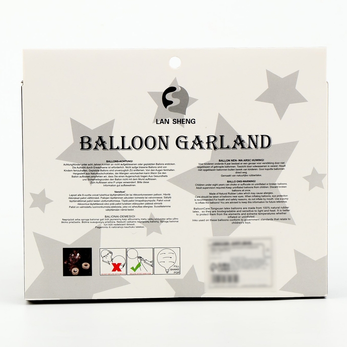 Набор для создания композиций из воздушных шаров, набор 52 шт., белый, серебро, чёрный Набор для создания композиций из воздушных шаров, набор 52 шт., белый, серебро, чёрный