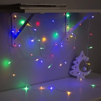 Гирлянда «Нить» 5 м с насадками «Игла», IP20, прозрачная нить, 50 LED, свечение мульти, 8 режимов, 220 В Гирлянда «Нить» 5 м с насадками «Игла», IP20, прозрачная нить, 50 LED, свечение мульти, 8 режимов, 220 В
