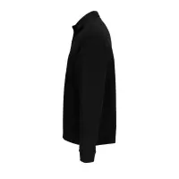 Рубашка поло оверсайз с длинным рукавом Heritage, черная, размер S