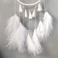 Ловец снов "Кисточки с белыми пёрышками" 40х15 см Ловец снов "Кисточки с белыми пёрышками" 40х15 см