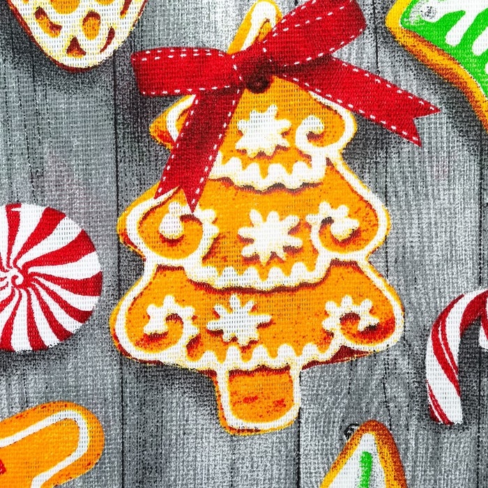 Набор кухонных полотенец Доляна &laquo;Новогоднее печенье &raquo; 35х60см-2шт, 100% хлопок