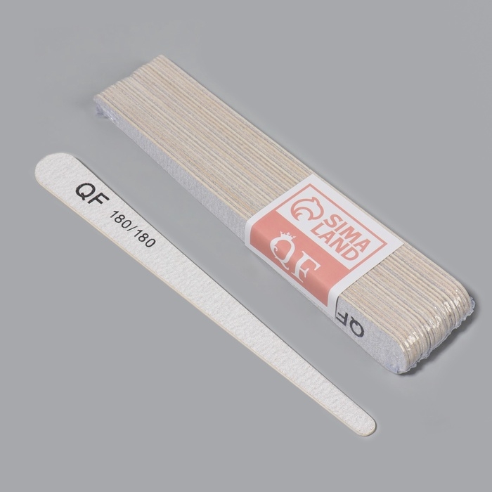 Пилка-наждак, набор 20 шт, деревянная основа, абразивность 180/180, 18 см, цвет серый Пилка-наждак, набор 20 шт, деревянная основа, абразивность 180/180, 18 см, цвет серый