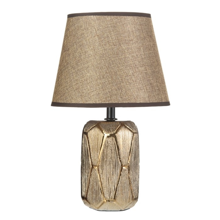 Настольная лампа "Анде" Е14 40Вт шоколадно-золотистый 20х20х33 см RISALUX