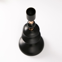 Подсвечник металл на 1 свечу d=2 см "Ирада" с золотом 9х9х24 см