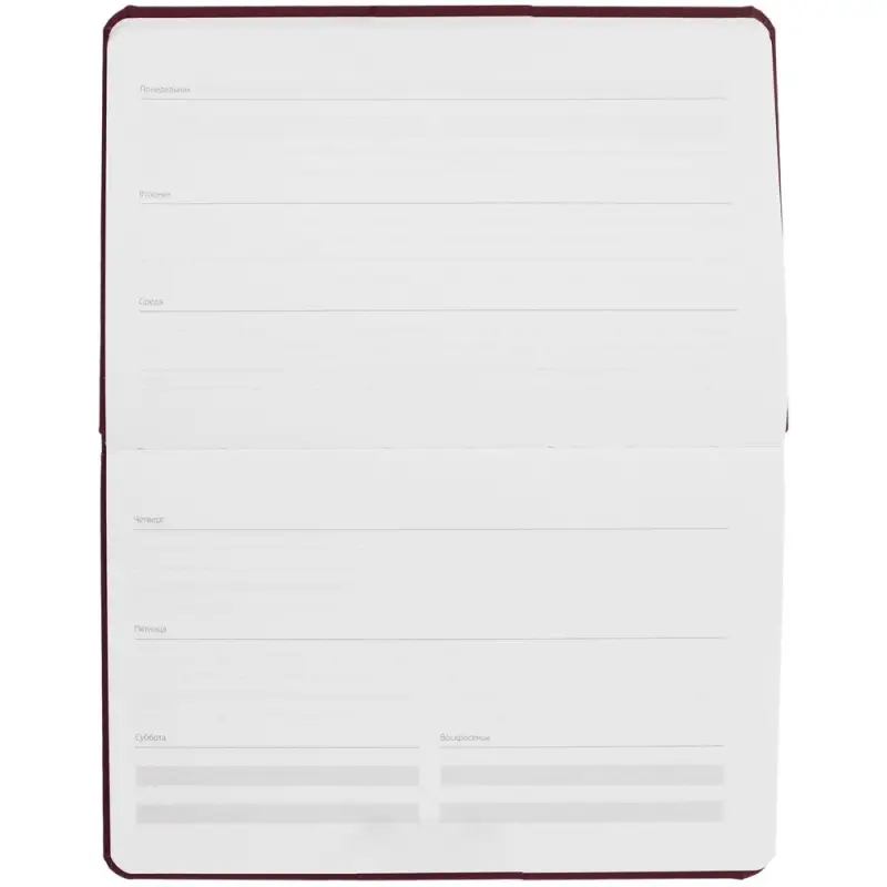Еженедельник Urban, недатированный, бордовый