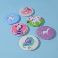 Зеркало складное «Единорог», d = 7,5 см, рисунок МИКС Зеркало складное «Единорог», d = 7,5 см, рисунок МИКС