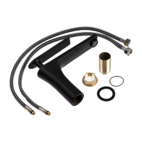 Смеситель для раковины ZEIN Z3872, однорычажный, высота излива 12 см, латунь, черный