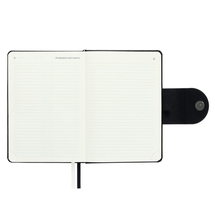 Ежедневник датированный 2024 A5 176 листов, deVENTE.Norwich, твёрдая обложка с поролоном из искусственной кожи, ляссе, кремовый блок 70 г/м2, чёрный