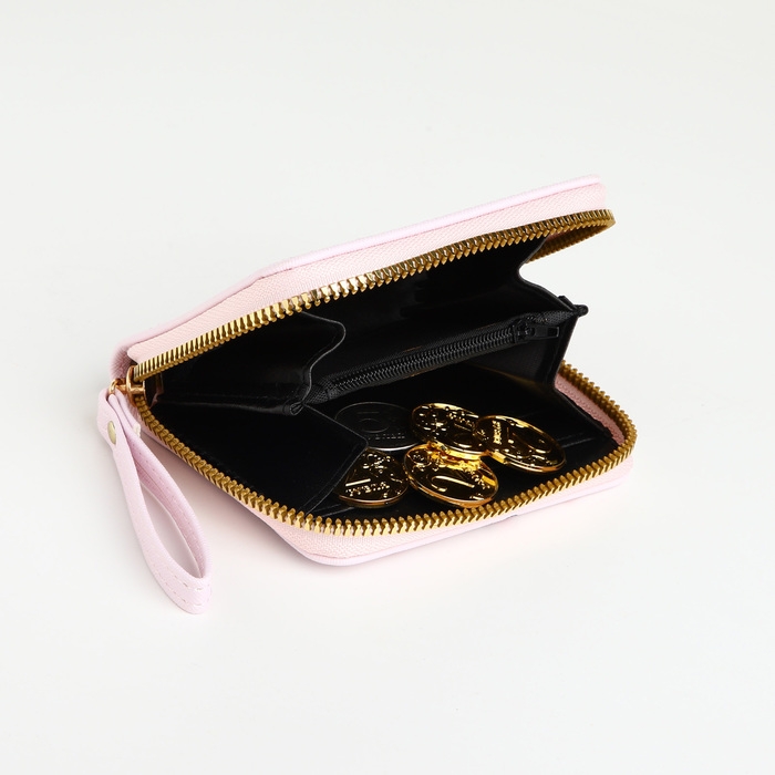Кошелёк на молнии, цвет розовый Кошелёк на молнии, цвет розовый