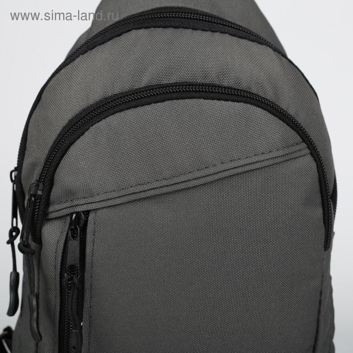 Сумка-слинг из текстиля, &laquo;ЗФТС&raquo;, цвет серый