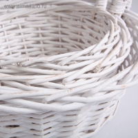 Набор корзин, 3 шт, 39&times;14/40 см,  30&times;12/35 см, 25&times;10/30 см, белый,  ива