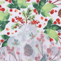 Скатерть Доляна "Хвойный узор" 145*260 см, 100% п/э