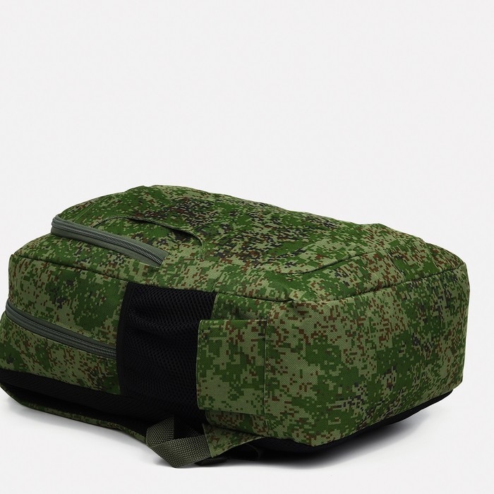 Рюкзак мужской, отдел на молнии, 3 наружных кармана, &laquo;ЗФТС&raquo;, цвет камуфляж/хаки