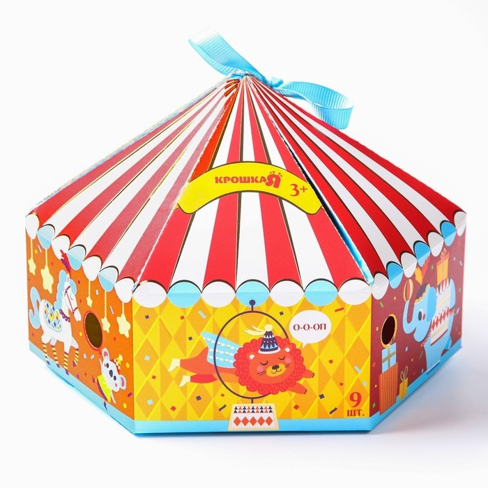 Набор развивающих тактильных мячиков &laquo;Цирк&raquo;, с пищалкой, 9 шт, Крошка Я