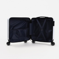 Чемодан детский 39 л (S), отдел на молнии, кодовый замок, 4 колеса, цвет белый