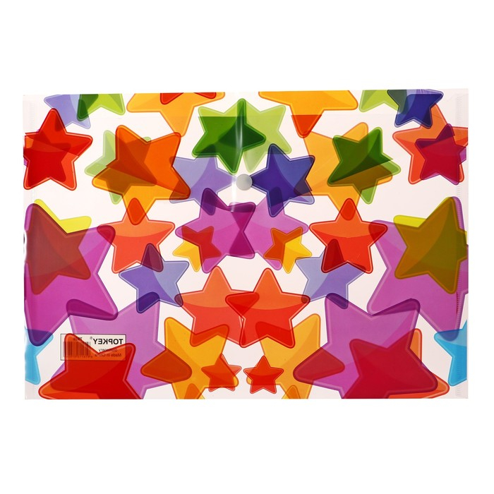 Набор папок-конвертов на кнопке А4, 160 мкр, 12 штук, МИКС Набор папок-конвертов на кнопке А4, 160 мкр, 12 штук, МИКС