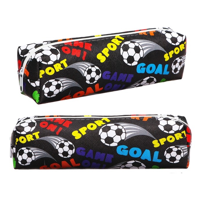 Пенал школьный на молнии Пенал школьный на молнии "Футбол" Calligrata, черный