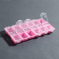 Органайзер для декора, 12 ячеек, 13 &times; 7,5 &times; 1,4 см, цвет МИКС