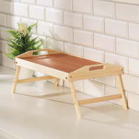 Столик для завтрака складной, 50&times;30см, с ручками, светлый