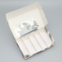 Коробка для эклеров с вкладышами «Волшебного Нового года!», 25.2 х 15 х 7 см, Новый год Коробка для эклеров с вкладышами «Волшебного Нового года!», 25.2 х 15 х 7 см, Новый год