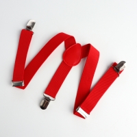 Подтяжки детские &laquo;Выбражулька&raquo;, ширина 2, 5 см, цвет красный