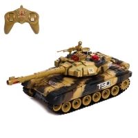 Танк радиоуправляемый Т90, с аккумулятором, свет и звук, цвет коричневый Танк радиоуправляемый Т90, с аккумулятором, свет и звук, цвет коричневый