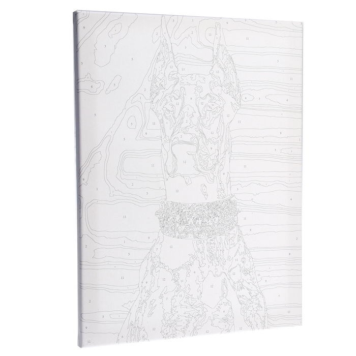 Картина по номерам на холсте с подрамником «Доберман», 30х40 см Картина по номерам на холсте с подрамником «Доберман», 30х40 см