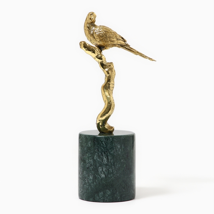 Статуэтка &laquo;Птица&raquo; мрамор латунь 22 х 9 х 30 см