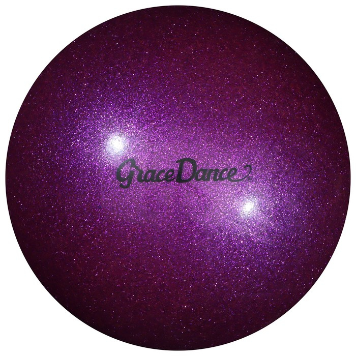 Мяч для художественной гимнастики с блеском Grace Dance, d=18,5 см, 400 г, цвет сиреневый Мяч для художественной гимнастики с блеском Grace Dance, d=18,5 см, 400 г, цвет сиреневый