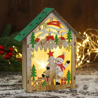 Фигурка новогодняя свет "Забавы у новогодней елки" 15х18 см Фигурка новогодняя свет "Забавы у новогодней елки" 15х18 см