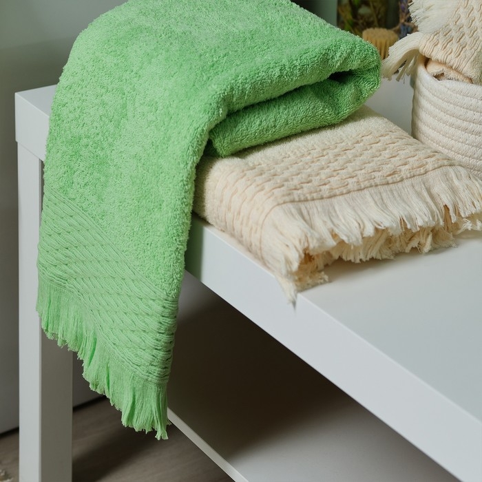 Полотенце махровое Love Life &laquo;Аморе&raquo; 50х90 см, молочный, 100% хл, 450 гр/м2