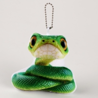 Новый год! Мягкая игрушка на подвесе &laquo;Змейка&raquo;, 11 см, цвет зелёный