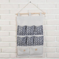 Органайзер подвесной с карманами Доляна «Зигзаг», 8 отделений, 35×53 см, цвет серый Органайзер подвесной с карманами Доляна «Зигзаг», 8 отделений, 35×53 см, цвет серый