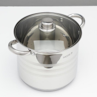 Набор кастрюль из нержавеющей стали «Абель», 4 предмета: 7 л, 9 л, 10 л, 12 л, крышки, индукция Набор кастрюль из нержавеющей стали «Абель», 4 предмета: 7 л, 9 л, 10 л, 12 л, крышки, индукция