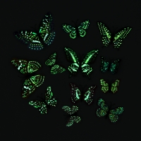 Набор наклеек интерьерных "Бабочки", светящиеся Набор наклеек интерьерных "Бабочки", светящиеся