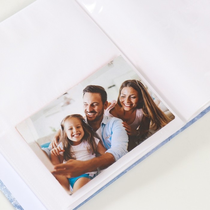 Фотоальбом на 200 фото 10х15 см "Розы-2 (Голубой)"